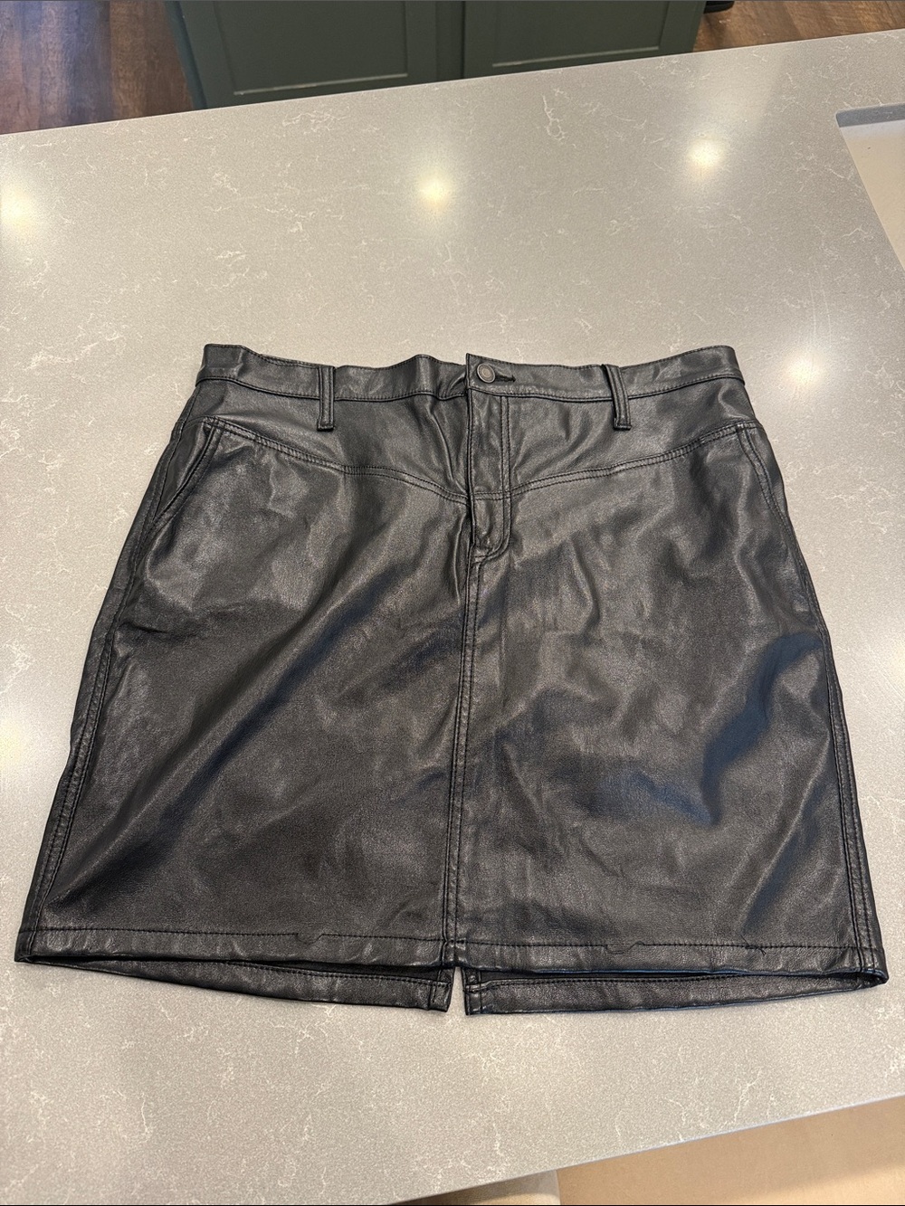 Stetson Black Faux Leather Mini Skirt
